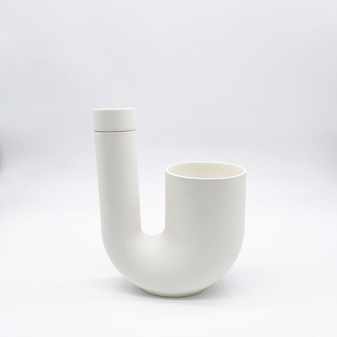 Ha’ / Tuba (M) Planter with Vase / White