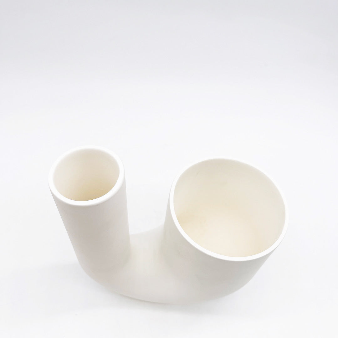 Ha’ / Tuba (M) Planter with Vase / White