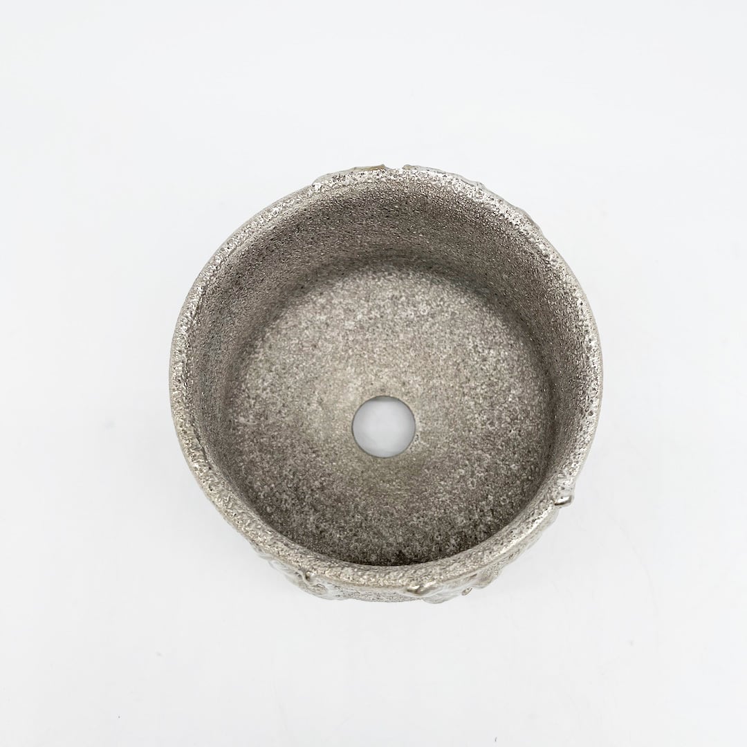 昇陽窯 銀彩植木鉢 Type A
